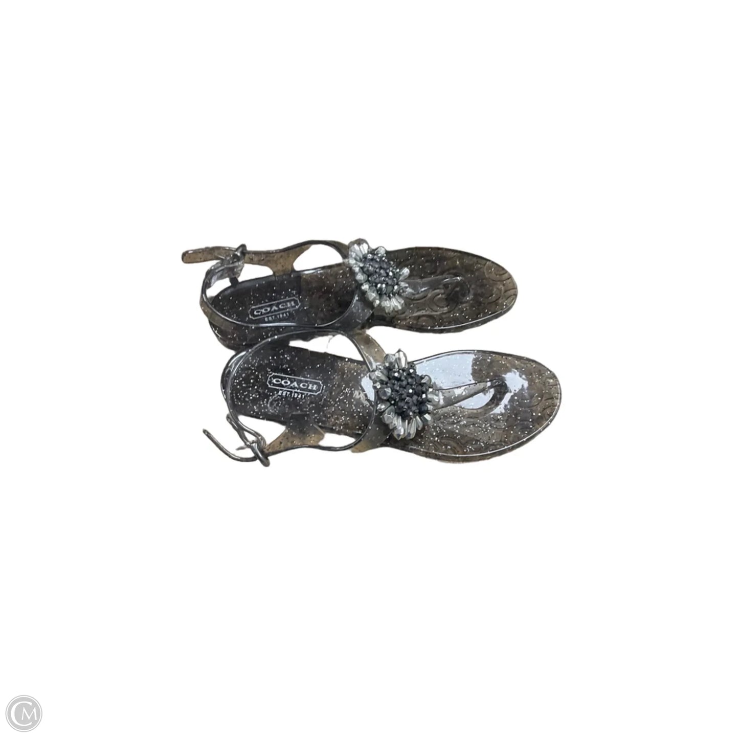 Sandals Designer By Coach In Grey, Size: 6