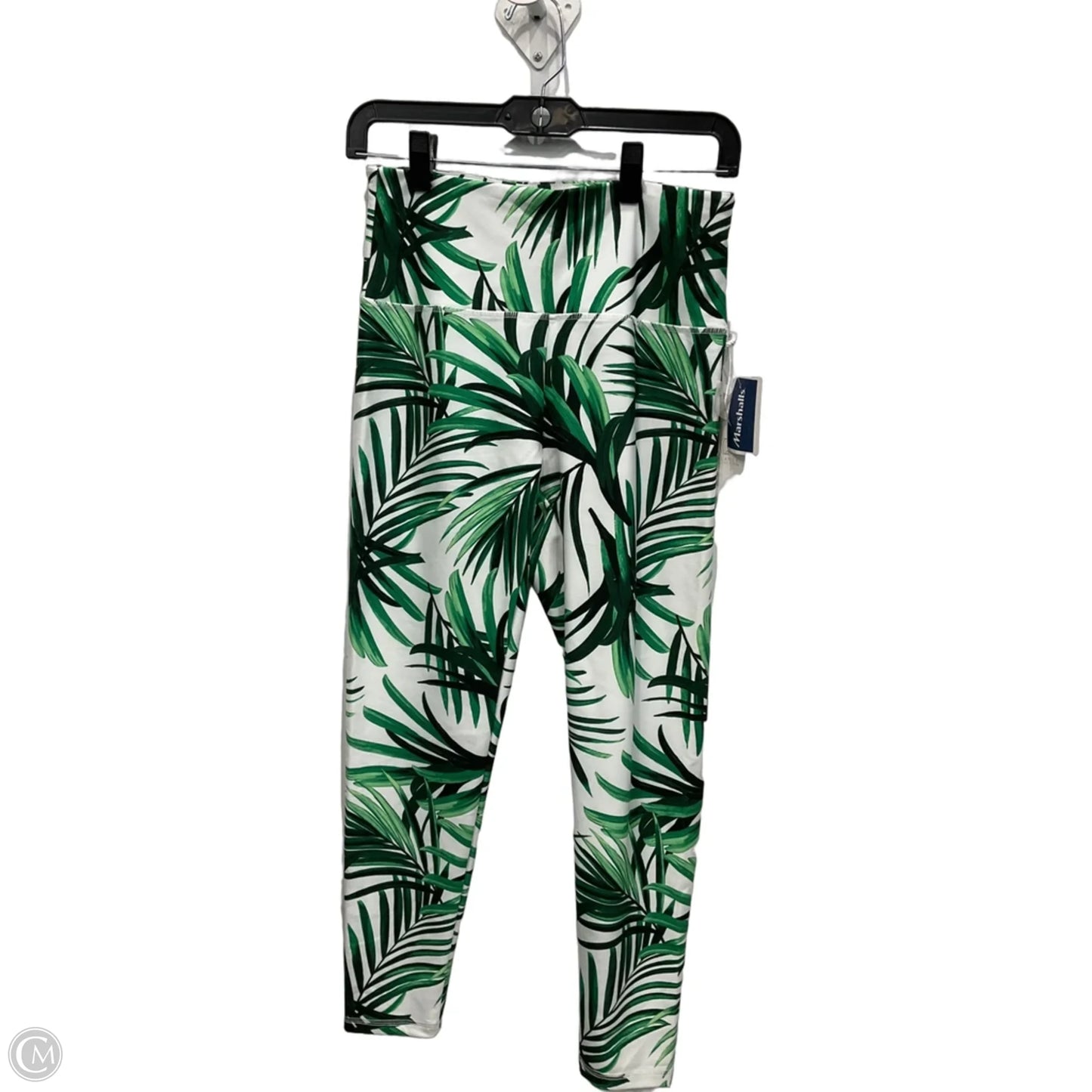 Athletic Leggings By Balance Collection In Green & White, Size: L