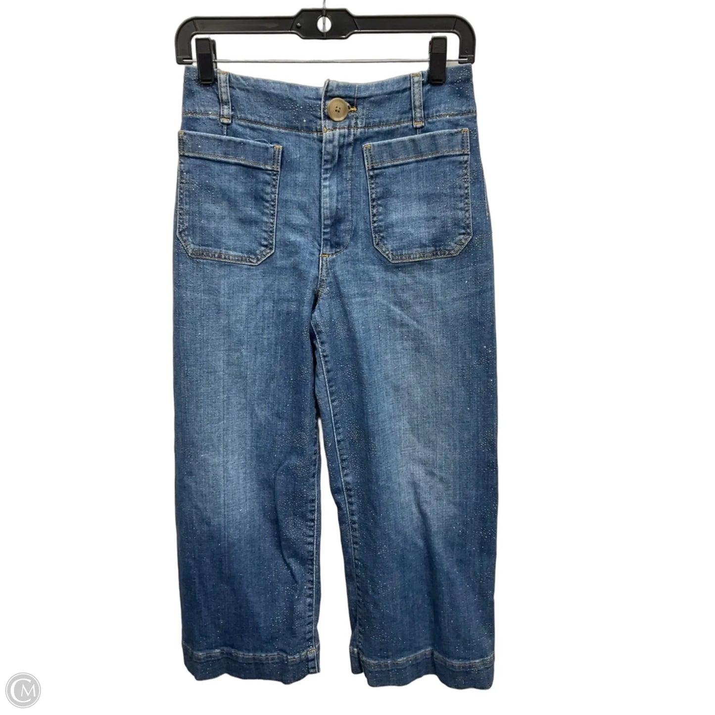 Jeans Cropped By Maeve In Blue Denim, Size: 4