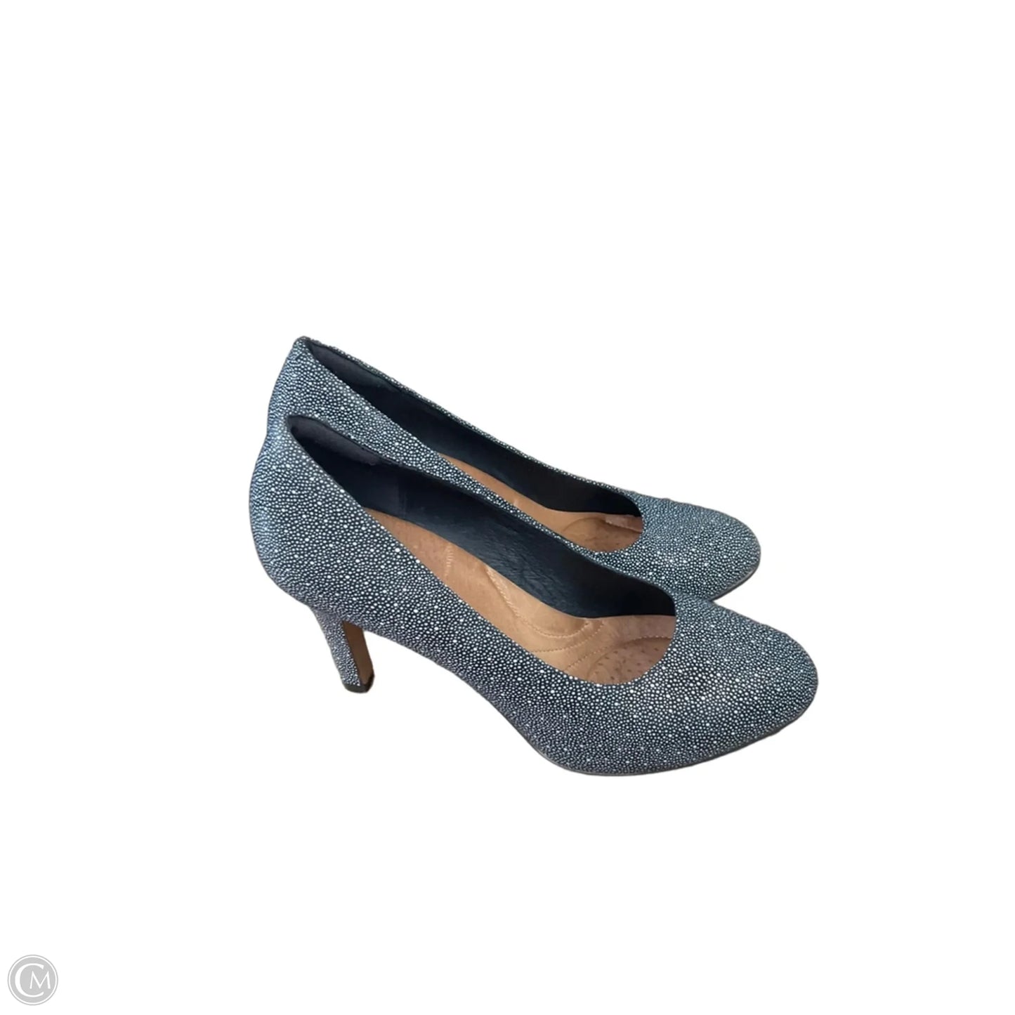 Shoes Heels Stiletto By Clarks In Grey, Size: 10