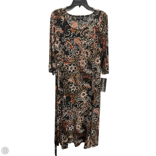 Dress Casual Midi By Nina Leonard In Multi-colored, Size: L
