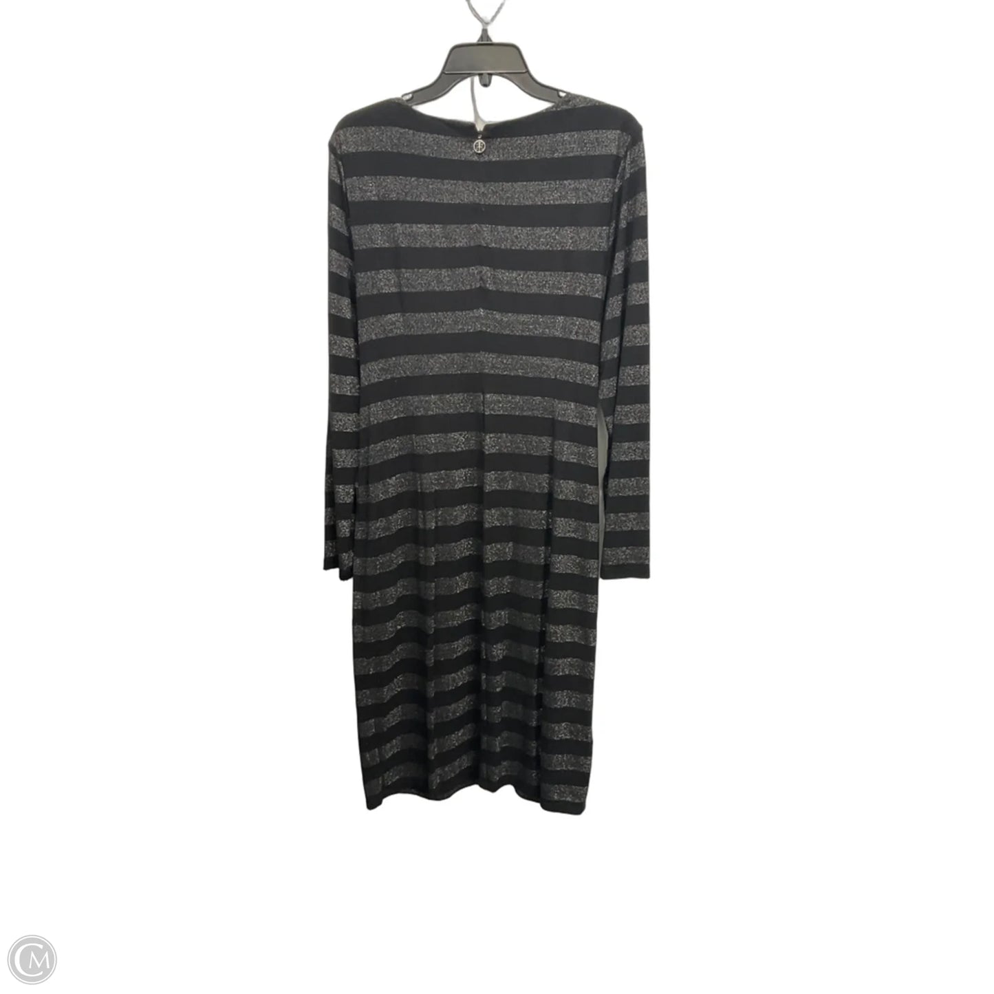 Dress Casual Midi By Tommy Hilfiger In Black & Grey, Size: Xxl
