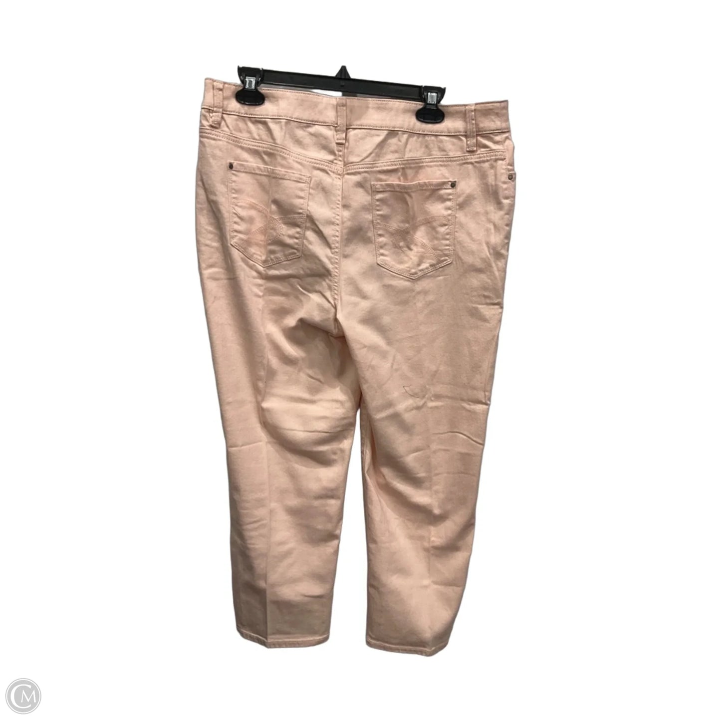 Jeans Cropped By Chicos In Pink Denim, Size: 12