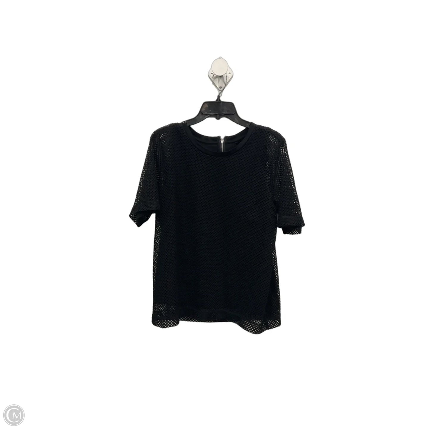 Top Short Sleeve By Banana Republic In Black, Size: L