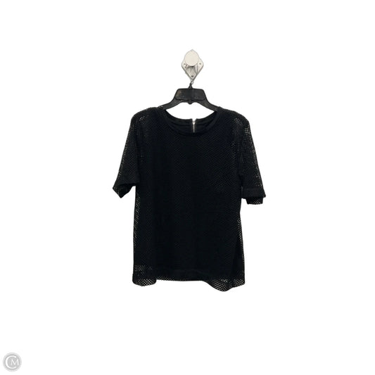 Top Short Sleeve By Banana Republic In Black, Size: L