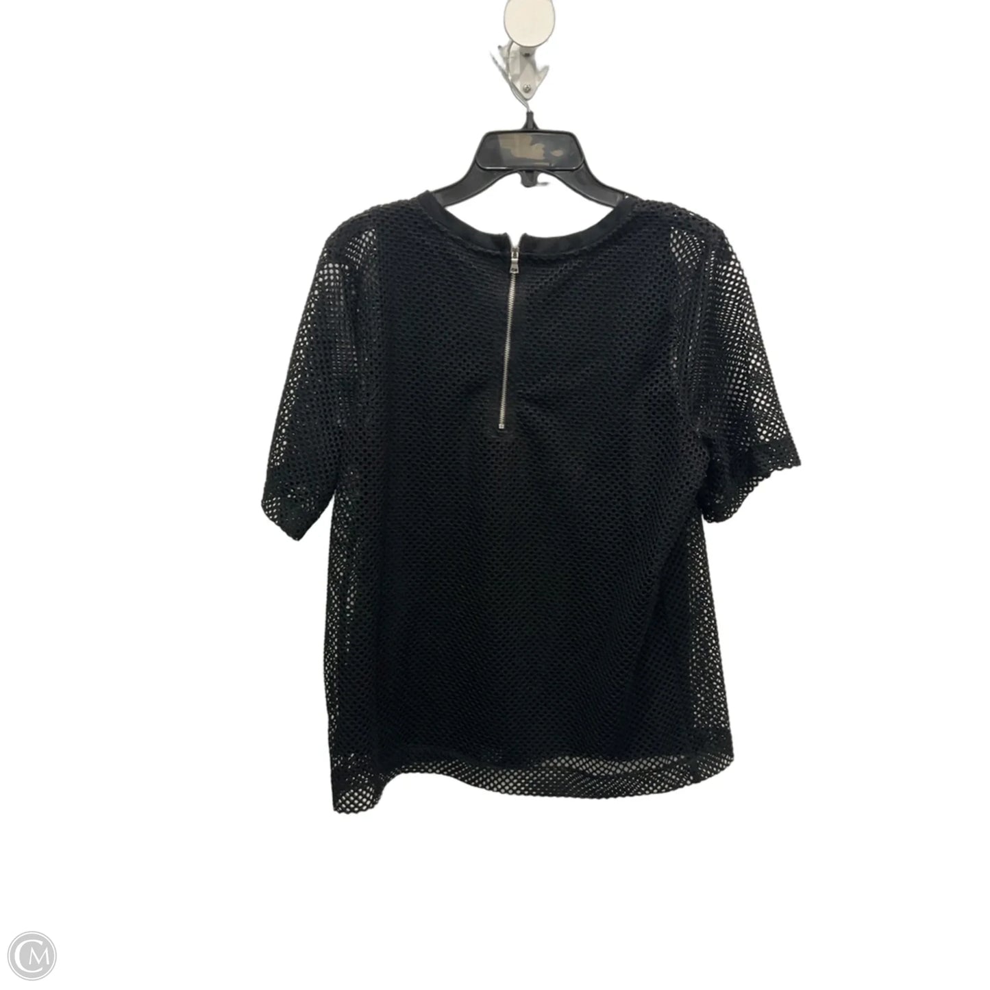 Top Short Sleeve By Banana Republic In Black, Size: L