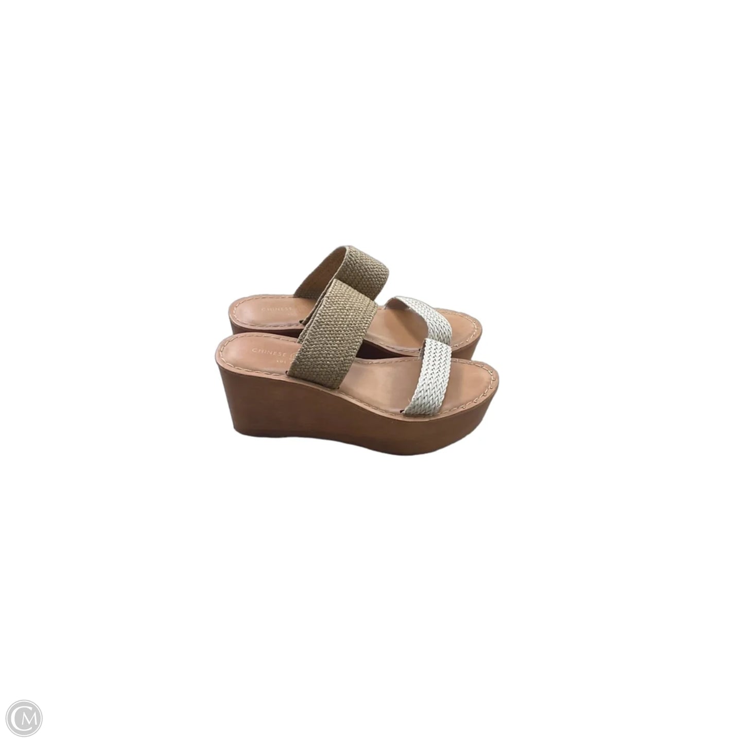 Sandals Heels Wedge By Chinese Laundry In Tan, Size: 8