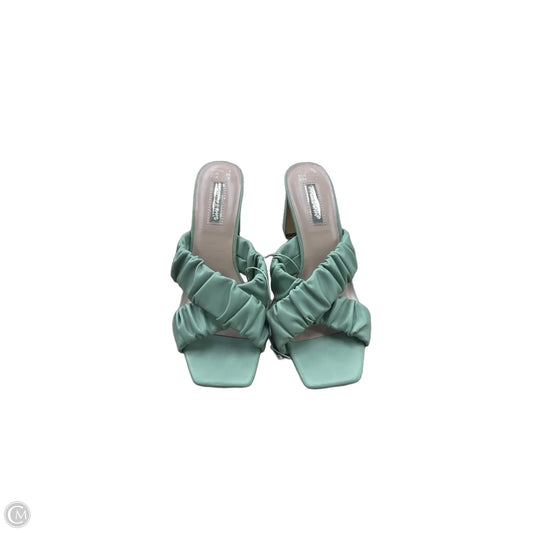 Sandals Heels Block By Primark In Green, Size: 7