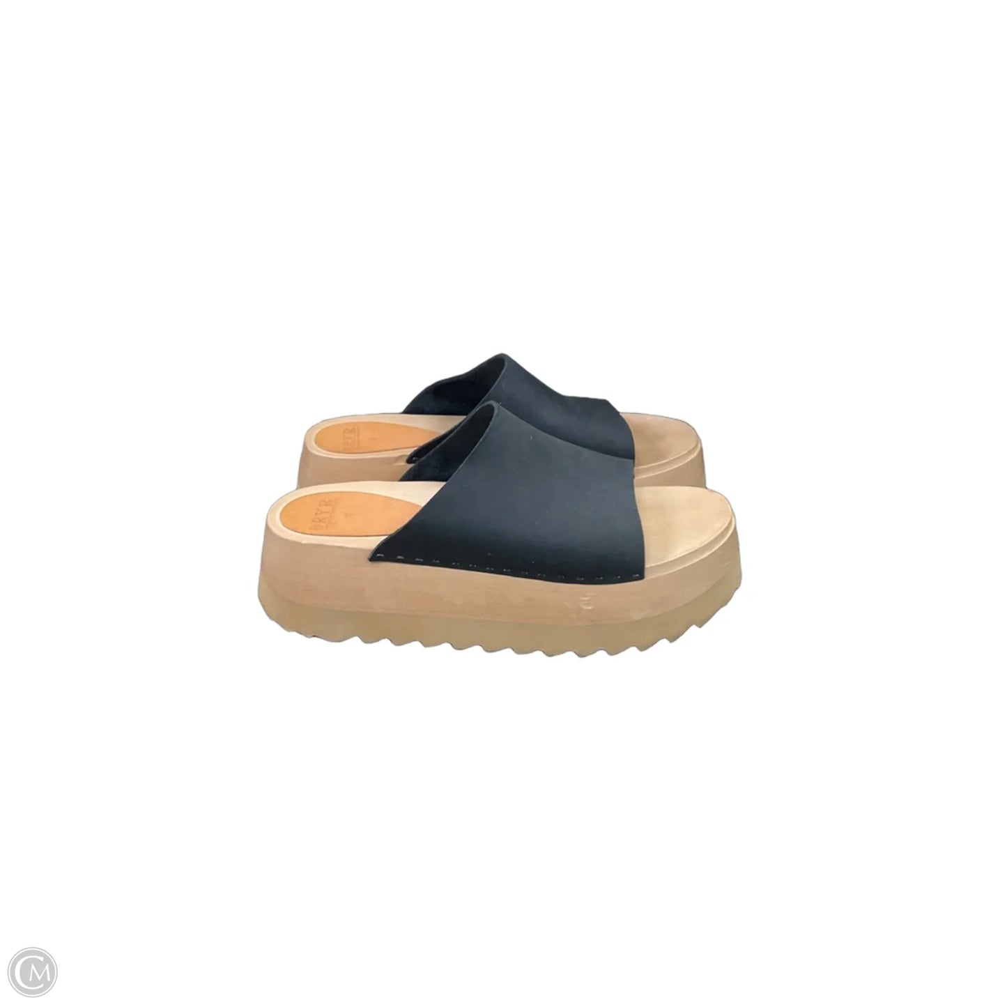 Sandals Heels Platform By Cma In Black & Tan, Size: 11