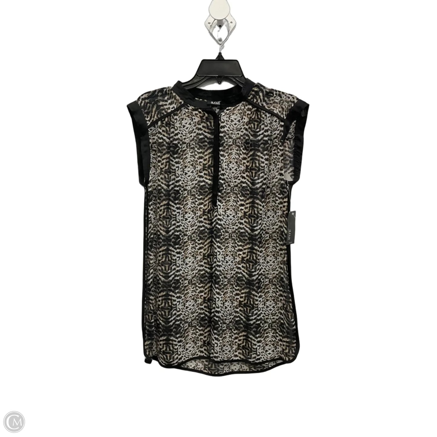 Top Short Sleeve By Ana In Animal Print, Size: Mp