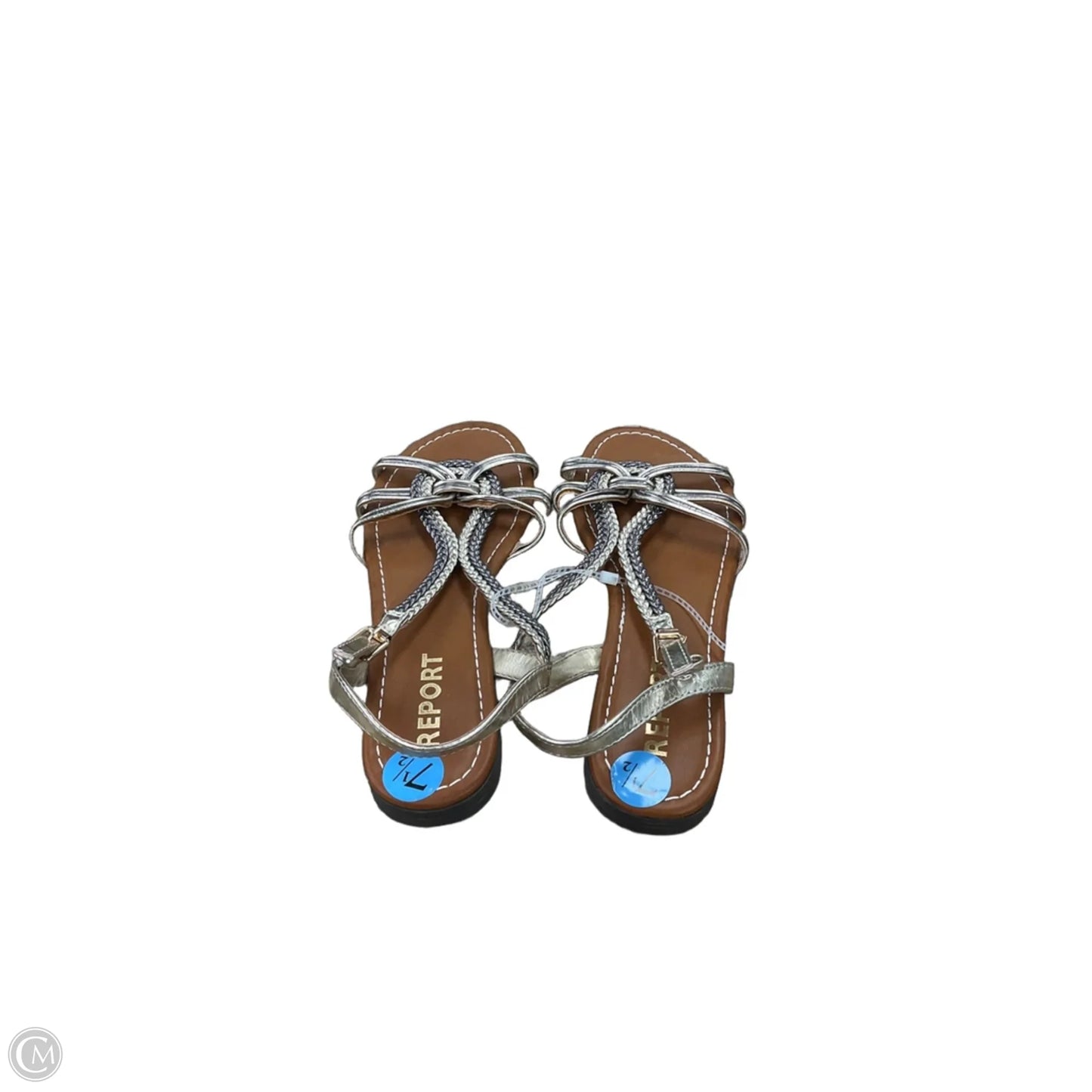 Sandals Flats By Report In Gold, Size: 7.5