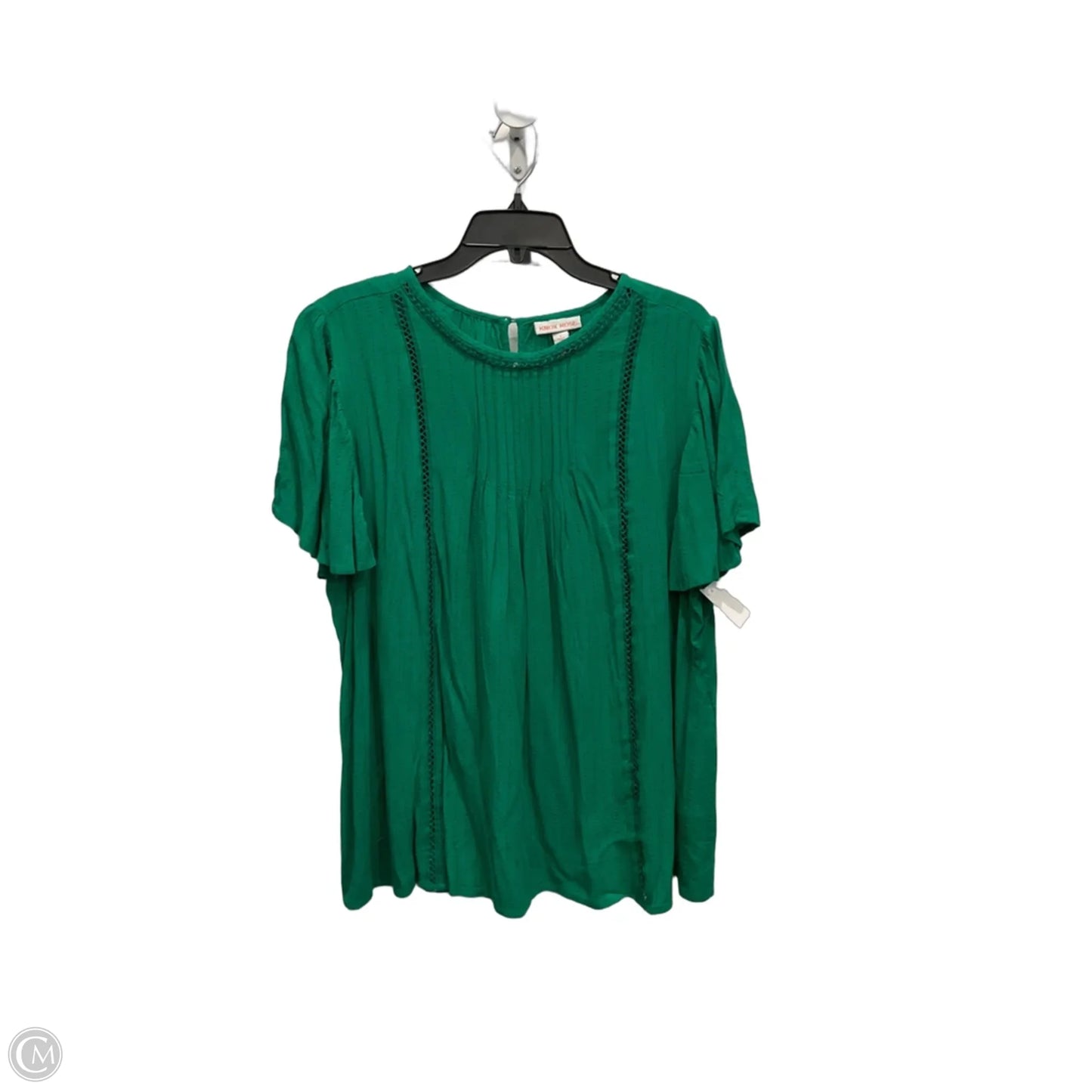 Top Short Sleeve By Knox Rose In Green, Size: L