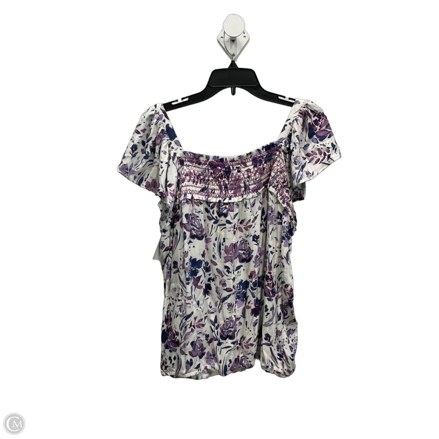 Top Sleeveless By Maurices In Purple & White, Size: Xl