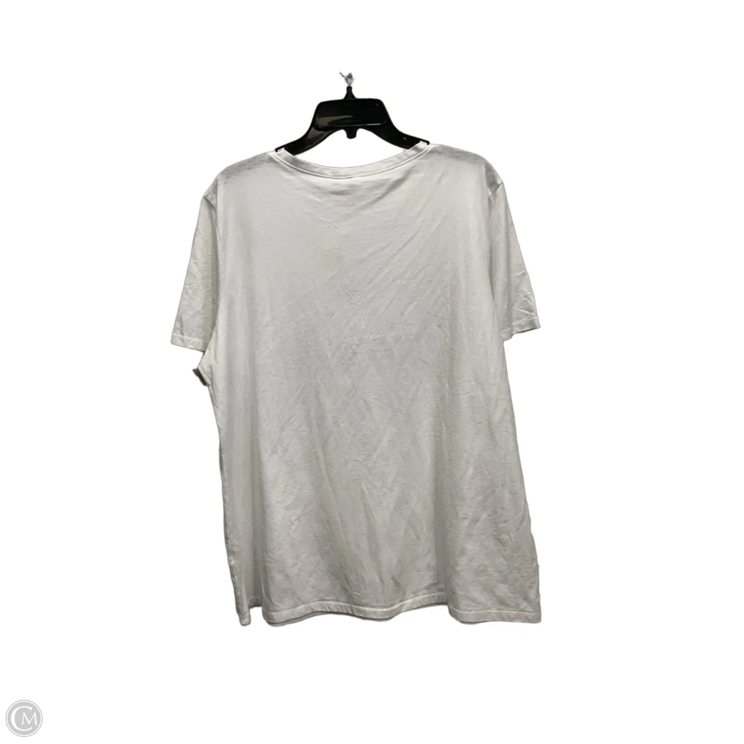 Top Short Sleeve By Cato In White, Size: Xl