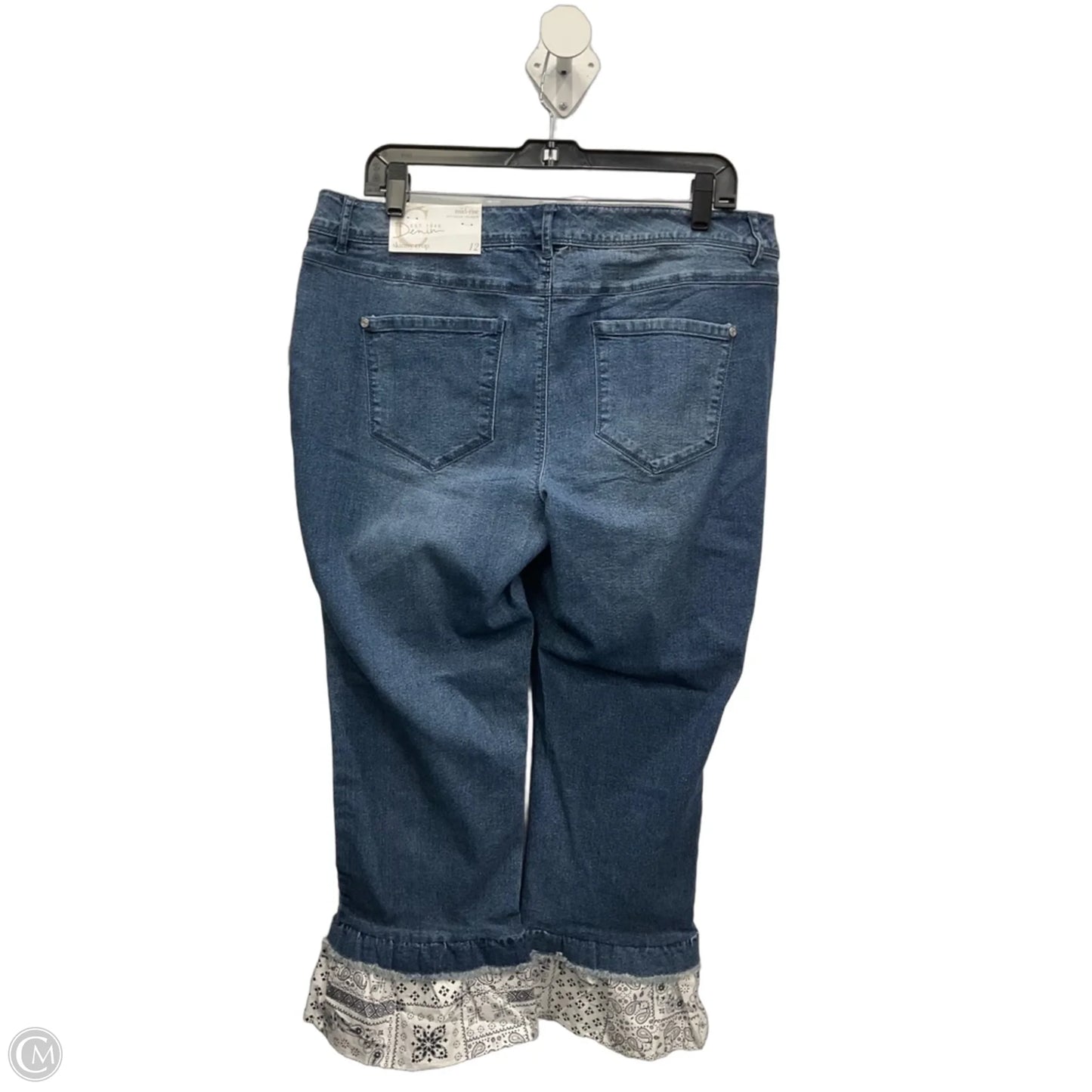Capris By C Est. 1946 In Blue Denim, Size: 12