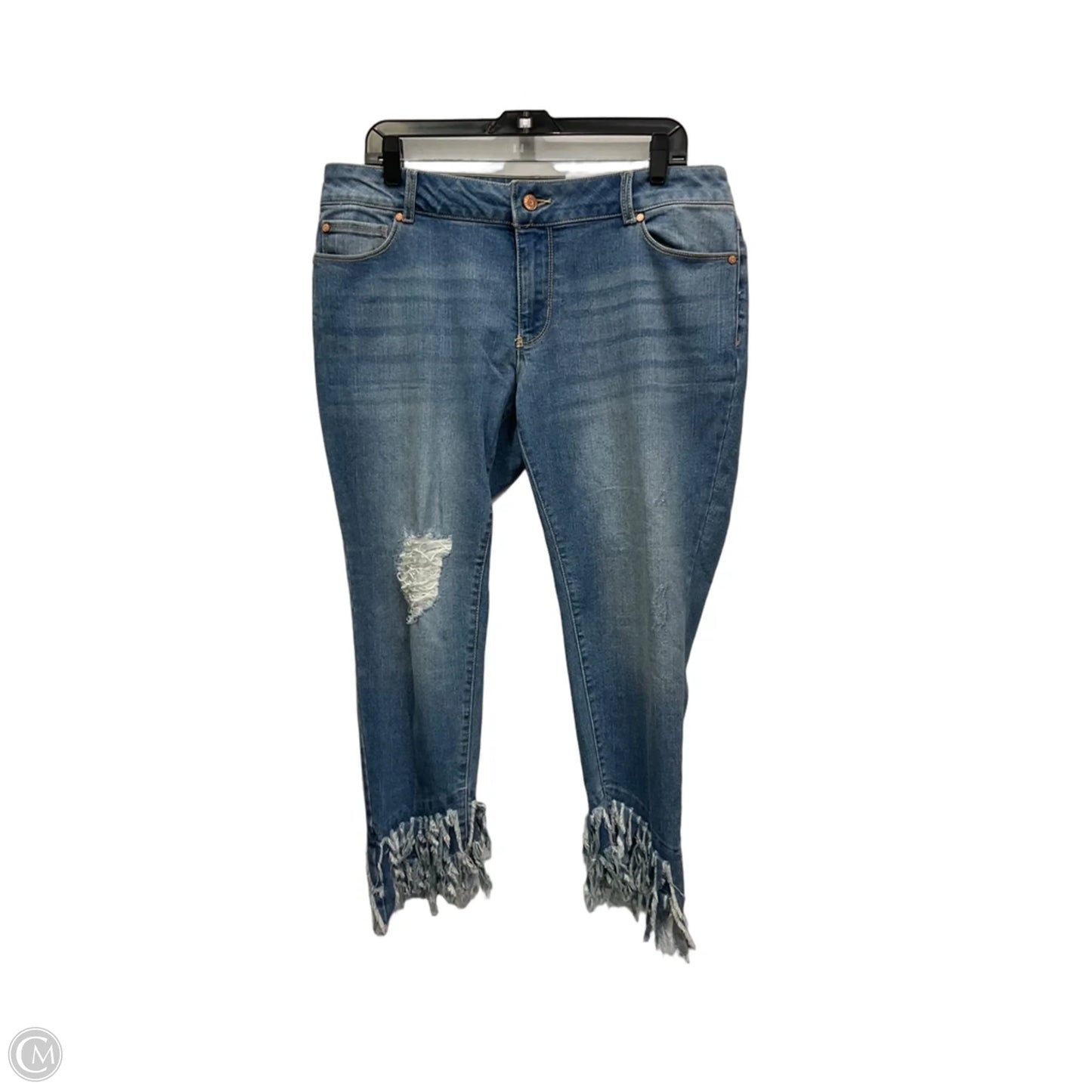 Capris By C Est. 1946 In Blue Denim, Size: 14p
