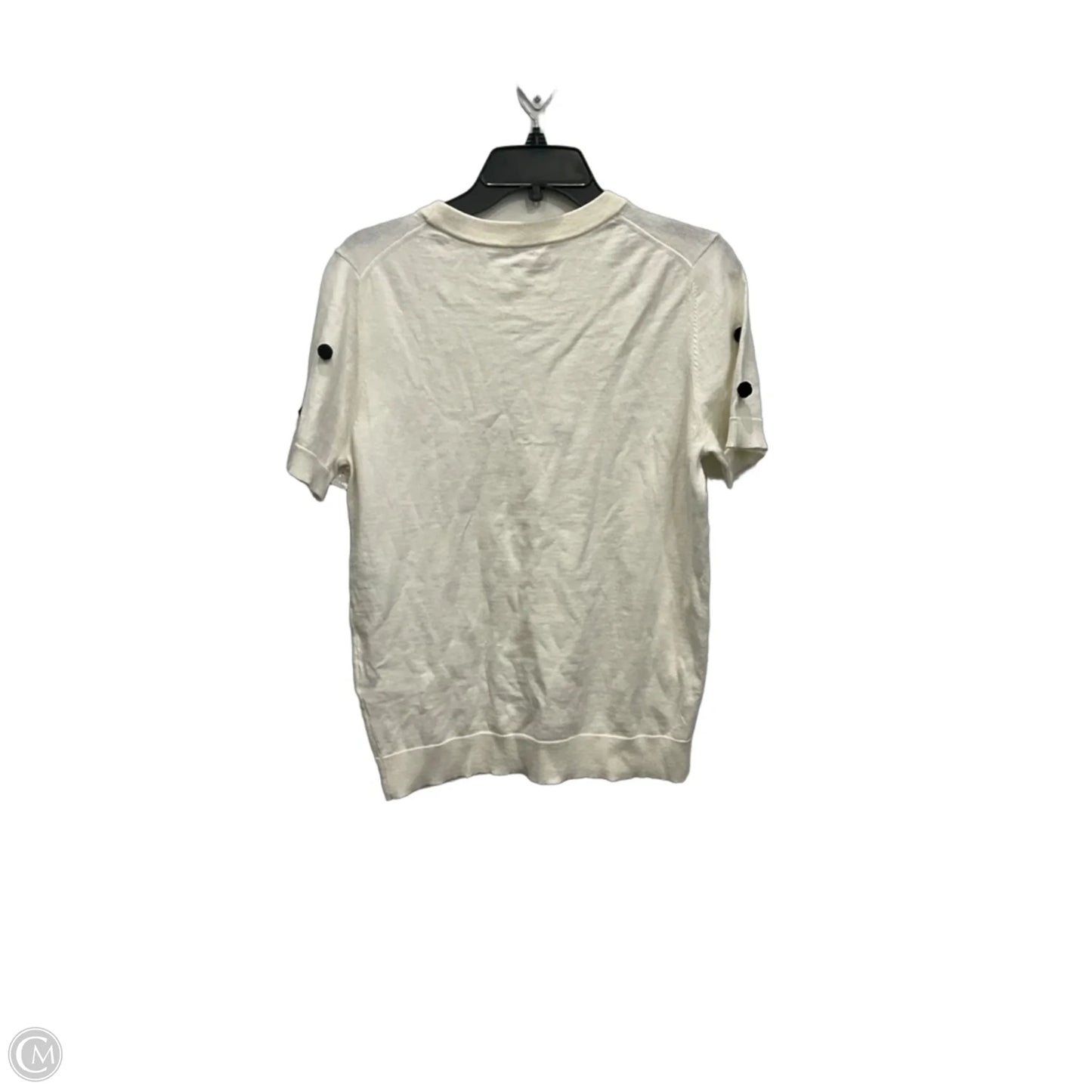 Top Short Sleeve Designer By Kate Spade In Black & White, Size: L