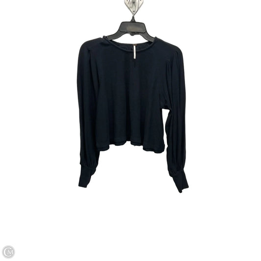 Top Long Sleeve By Free People In Black, Size: Sp