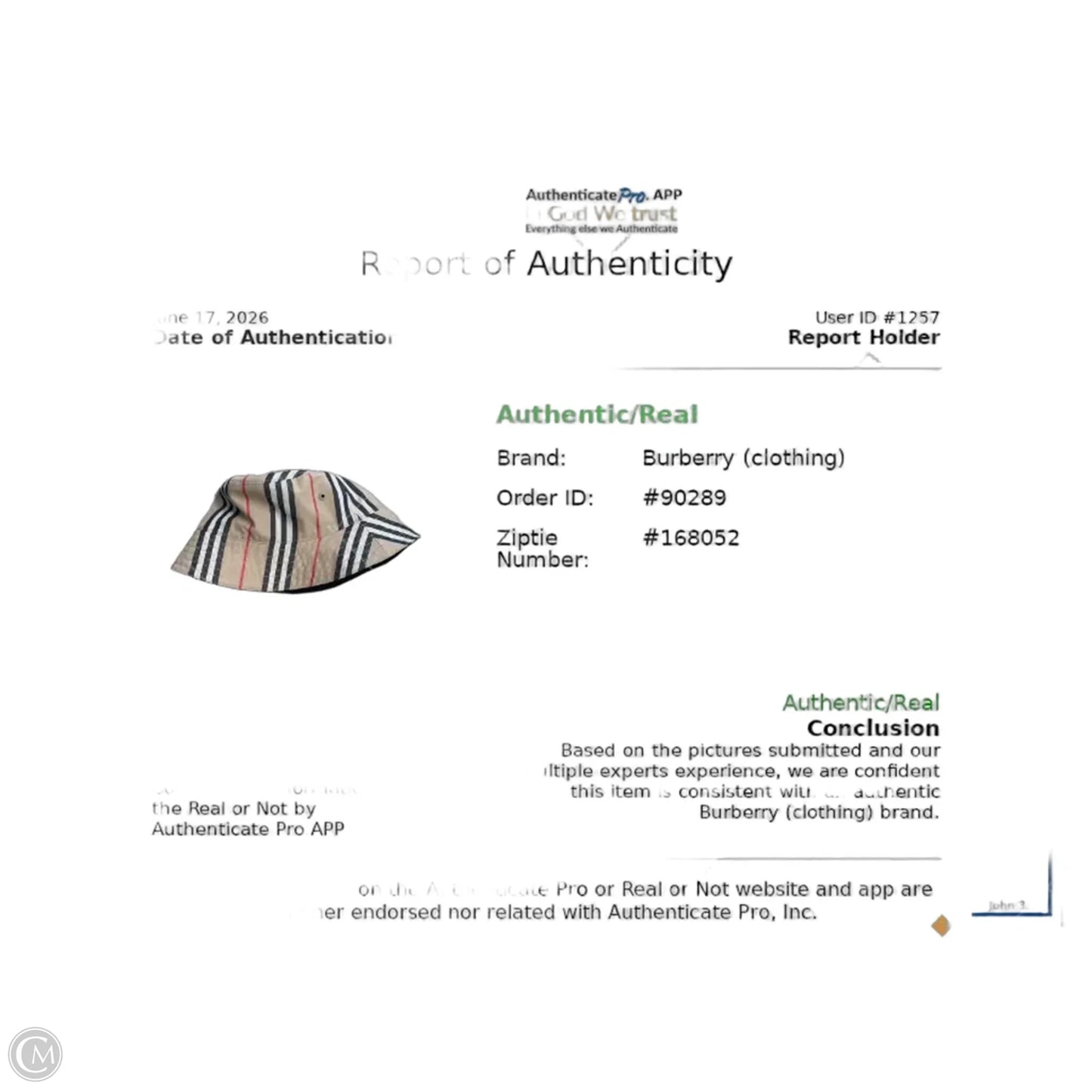 Hat Luxury Designer By Burberry