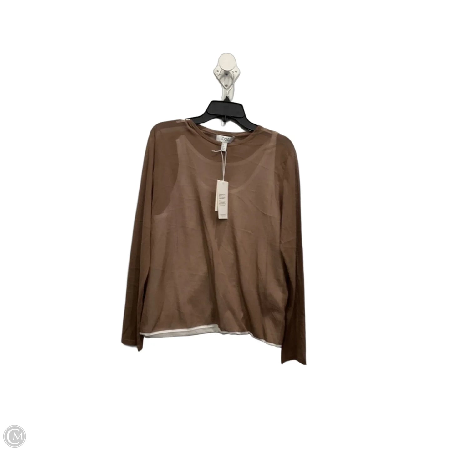 Top Long Sleeve By Cos In Brown, Size: L