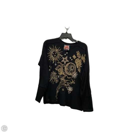 Top Long Sleeve By Johnny Was In Black, Size: L
