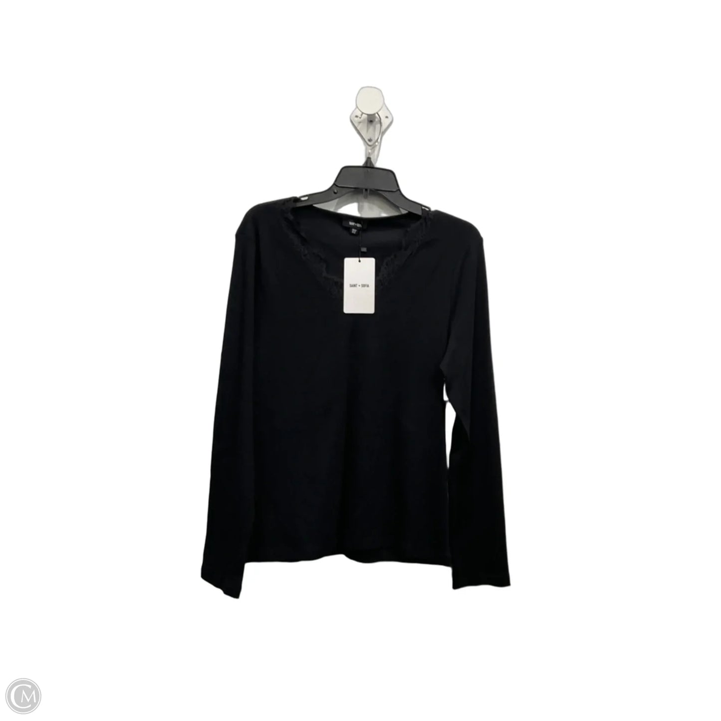 Top Long Sleeve By Cma In Black, Size: L