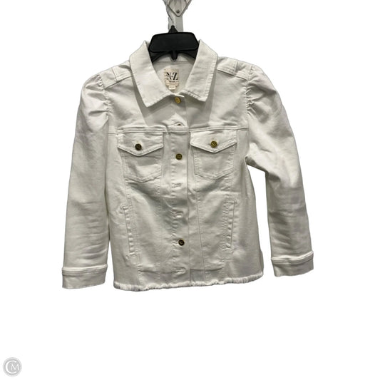 Jacket Denim By Nic + Zoe In White Denim, Size: S