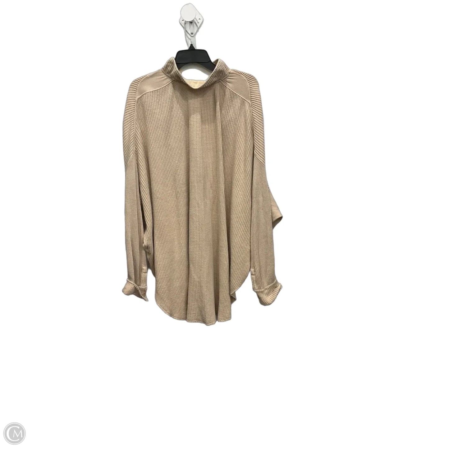 Blouse Long Sleeve By Free People In Tan, Size: M
