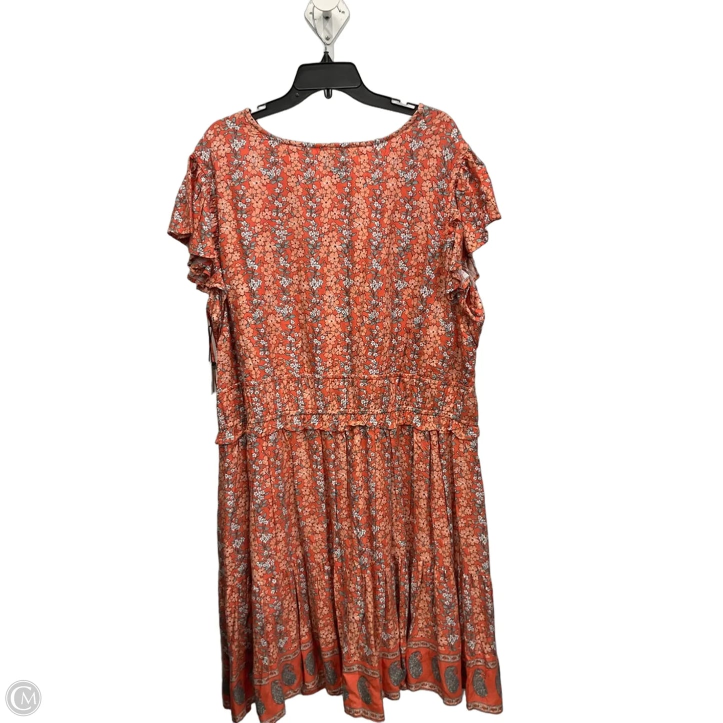Dress Casual Midi By Cmb In Orange, Size: 3x