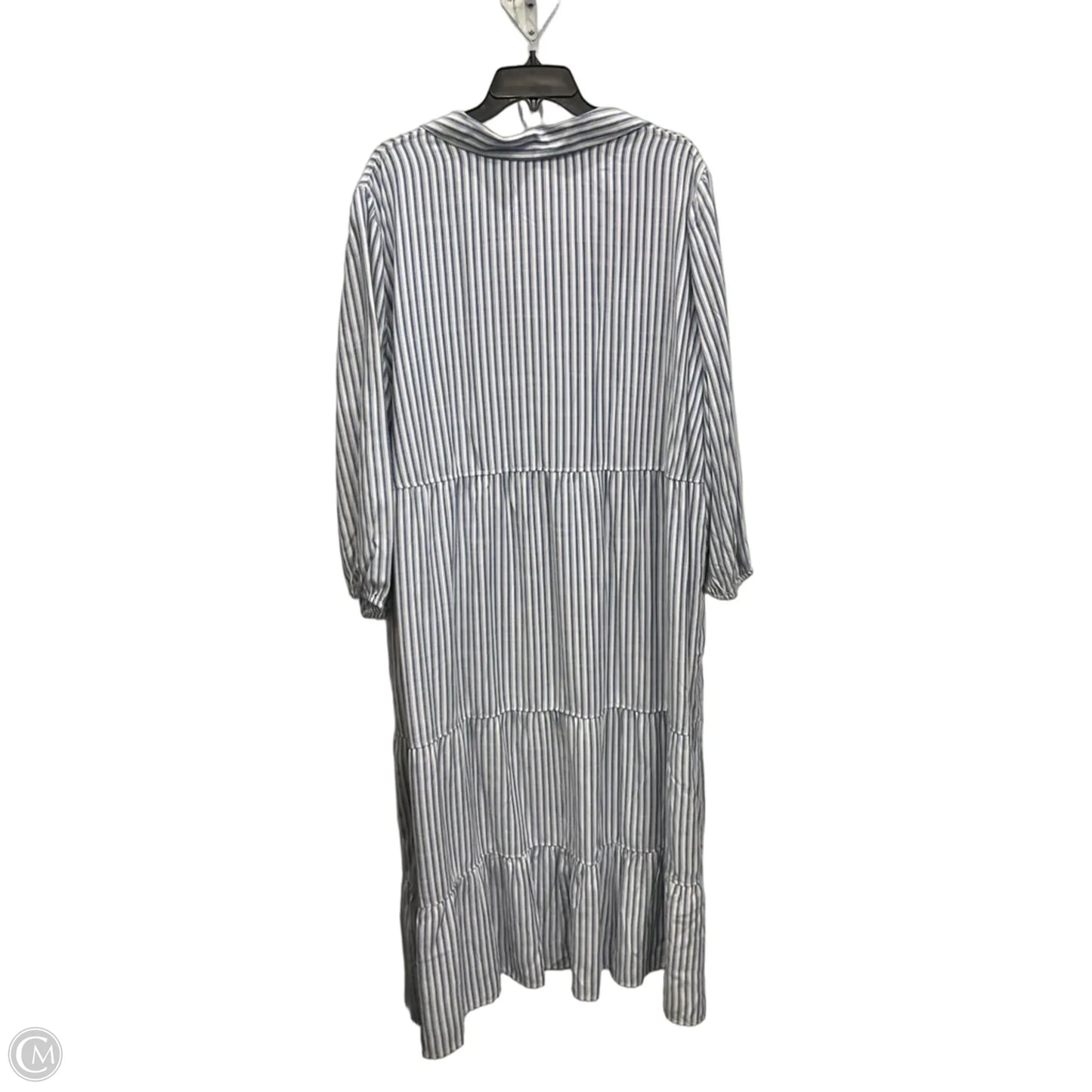 Dress Casual Maxi By Max Studio In Blue & White, Size: 3x