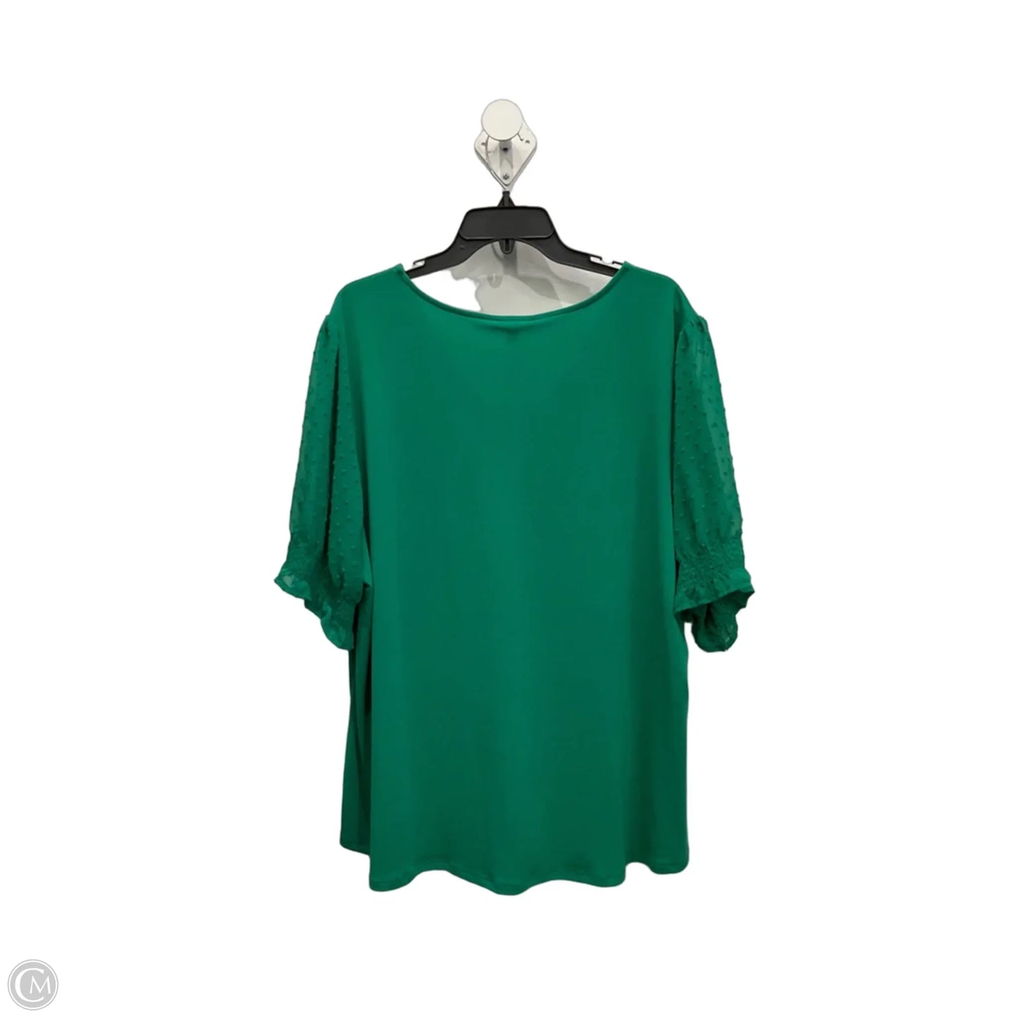 Top Short Sleeve By Adrianna Papell In Green, Size: 3x