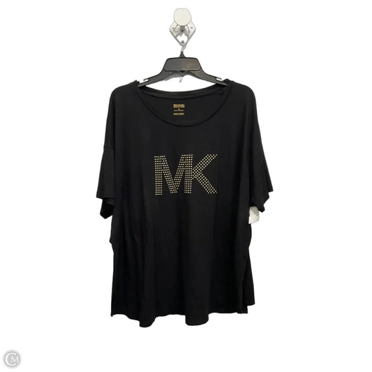 Top Short Sleeve By Michael By Michael Kors In Black, Size: 3x