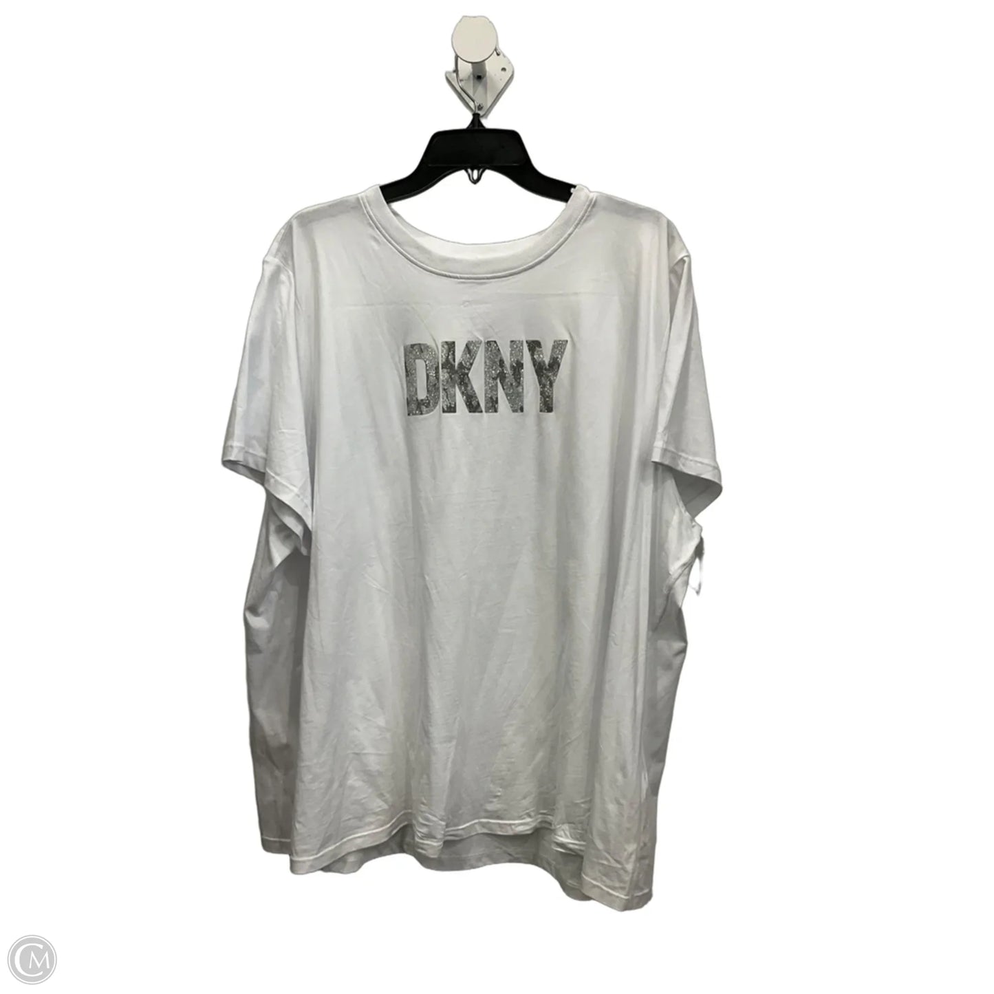 Athletic Top Short Sleeve By Dkny In White, Size: 3x