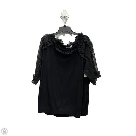 Top 3/4 Sleeve By Sioni In Black, Size: 3x