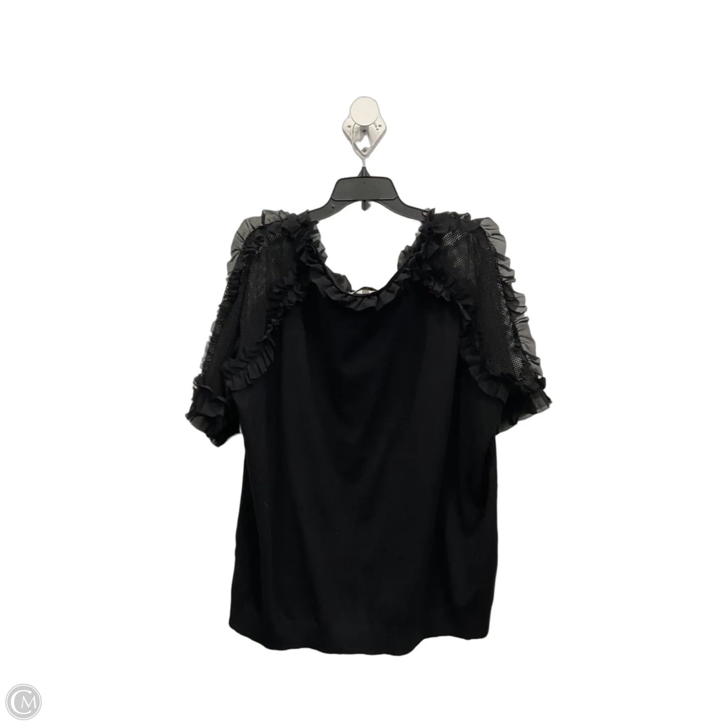 Top 3/4 Sleeve By Sioni In Black, Size: 3x
