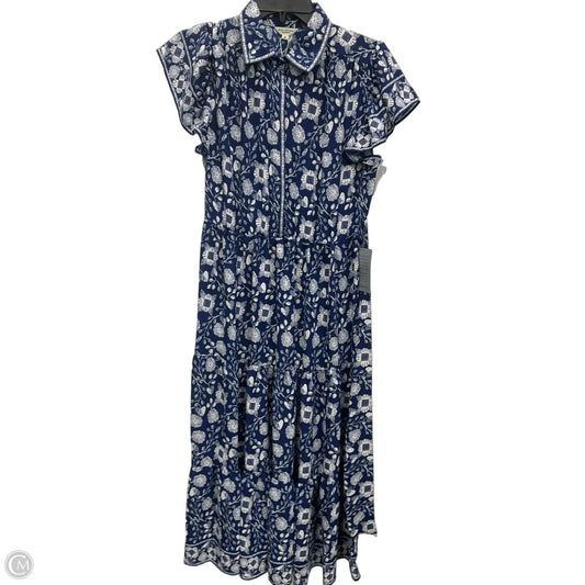 Dress Casual Midi By Max Studio In Blue & White, Size: S