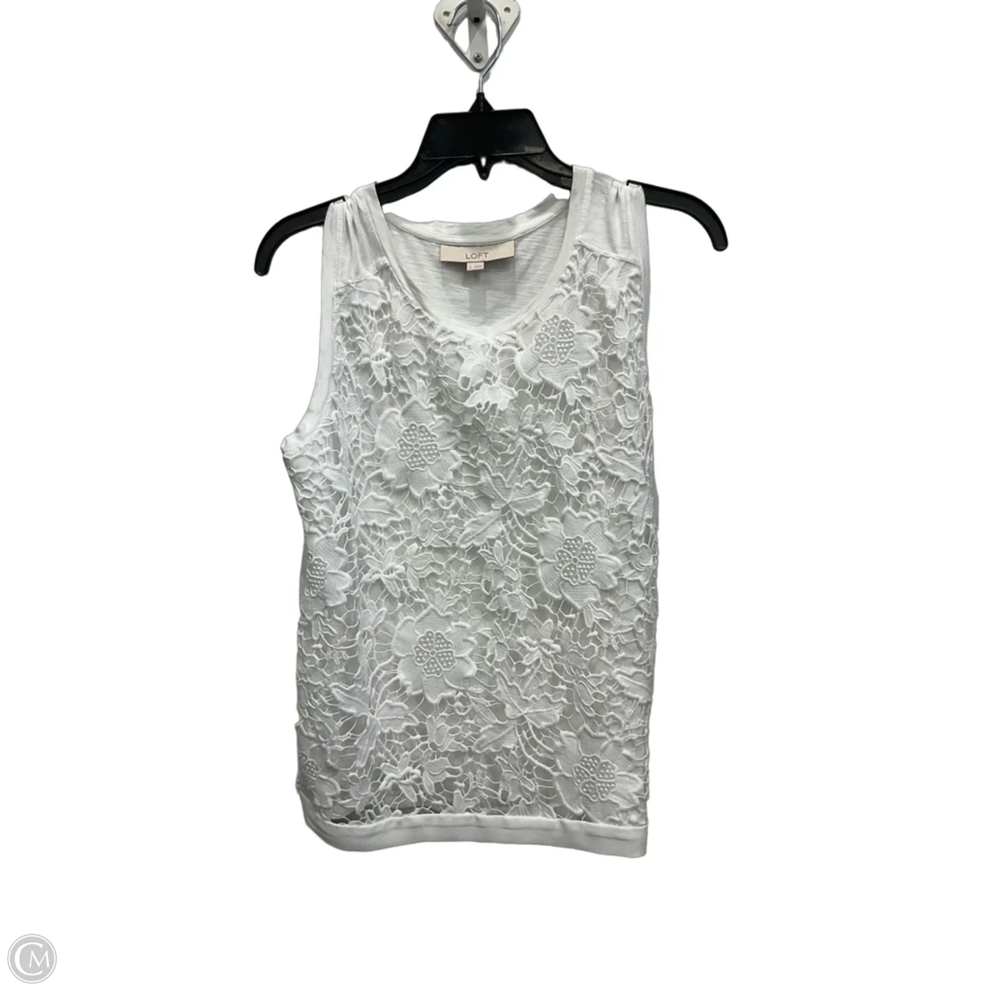 Top Sleeveless By Loft In White, Size: S
