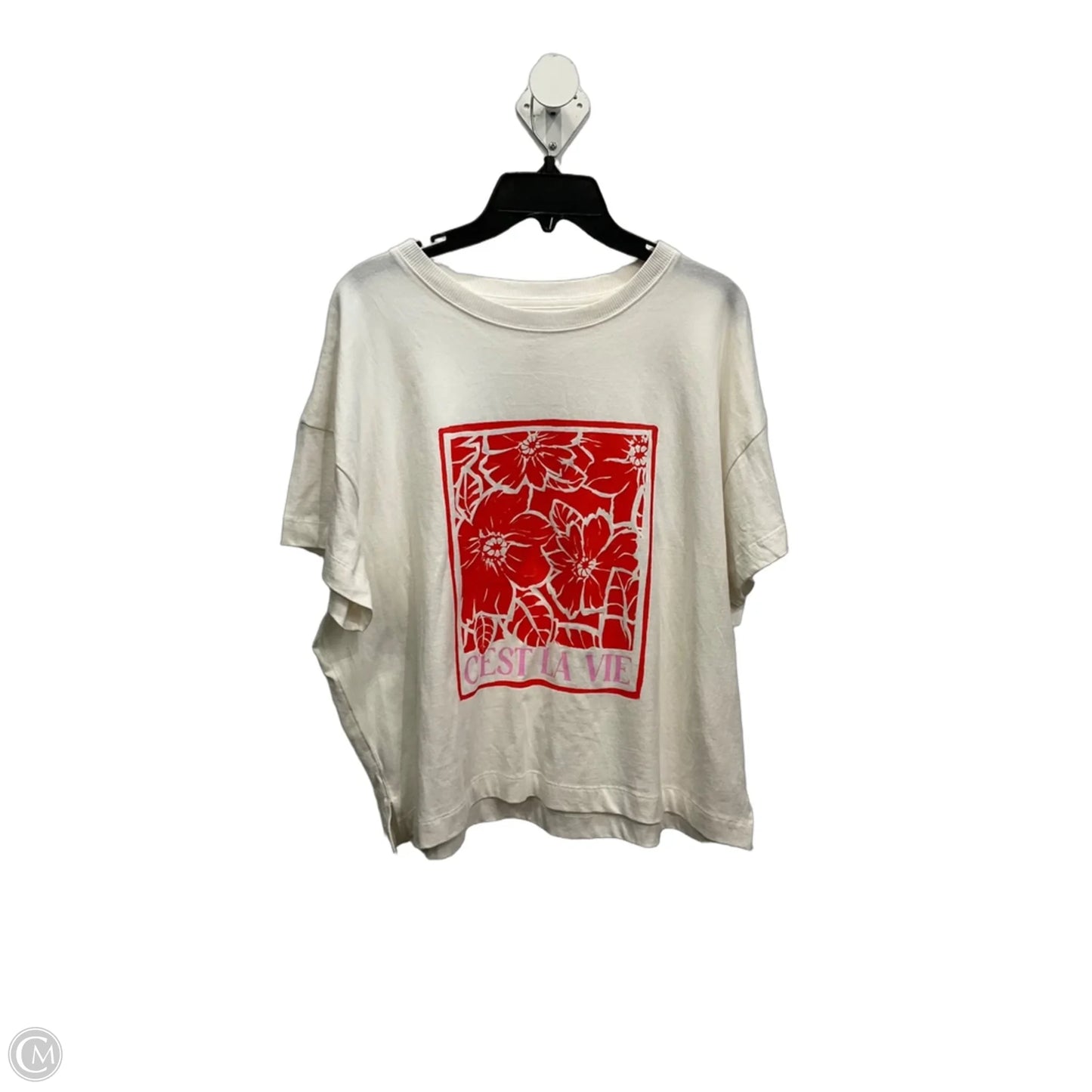 Top Short Sleeve By Sonoma In Red & White, Size: Xl