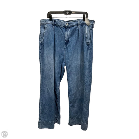 Jeans Wide Leg By Gap In Blue Denim, Size: 20