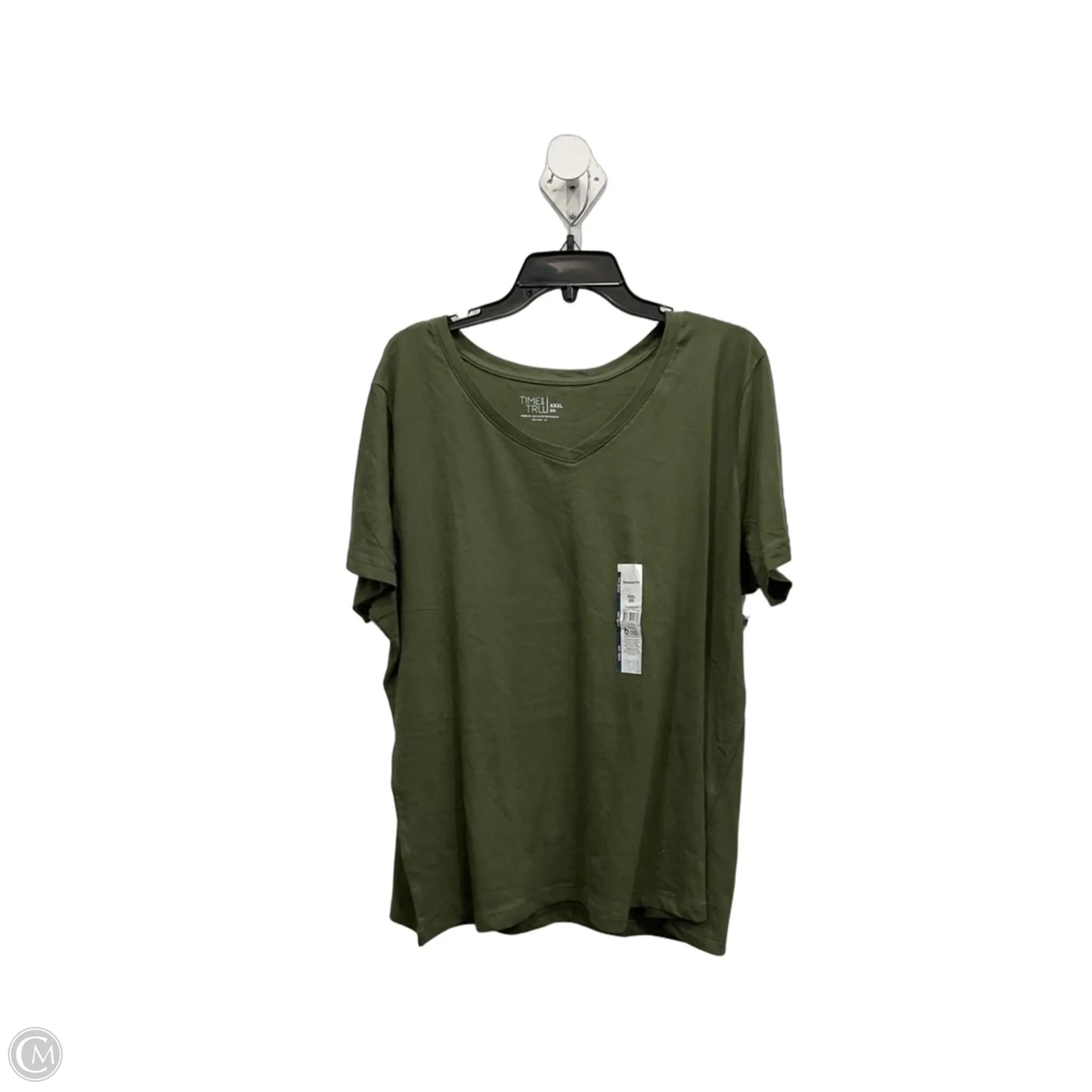 Top Short Sleeve Basic By Time And Tru In Green, Size: 3x