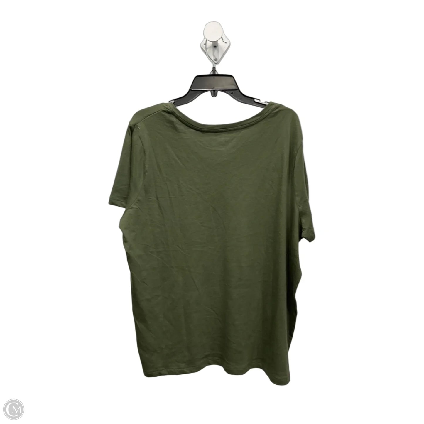 Top Short Sleeve Basic By Time And Tru In Green, Size: 3x
