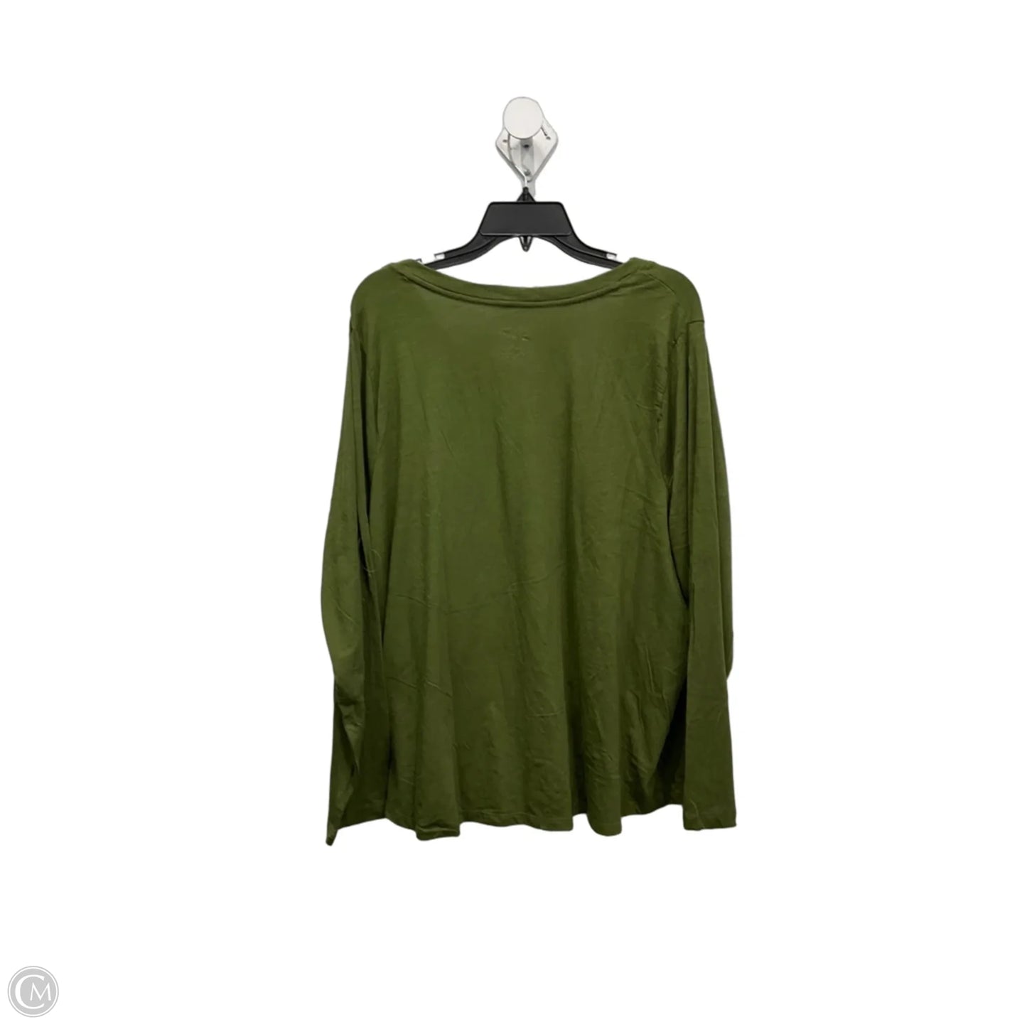 Top Long Sleeve Basic By Terra & Sky In Green, Size: 3x