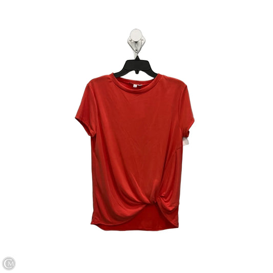 Top Short Sleeve By Green Envelope In Orange, Size: S