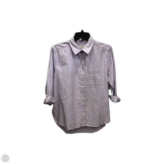 Blouse Long Sleeve By Loft In Purple, Size: S