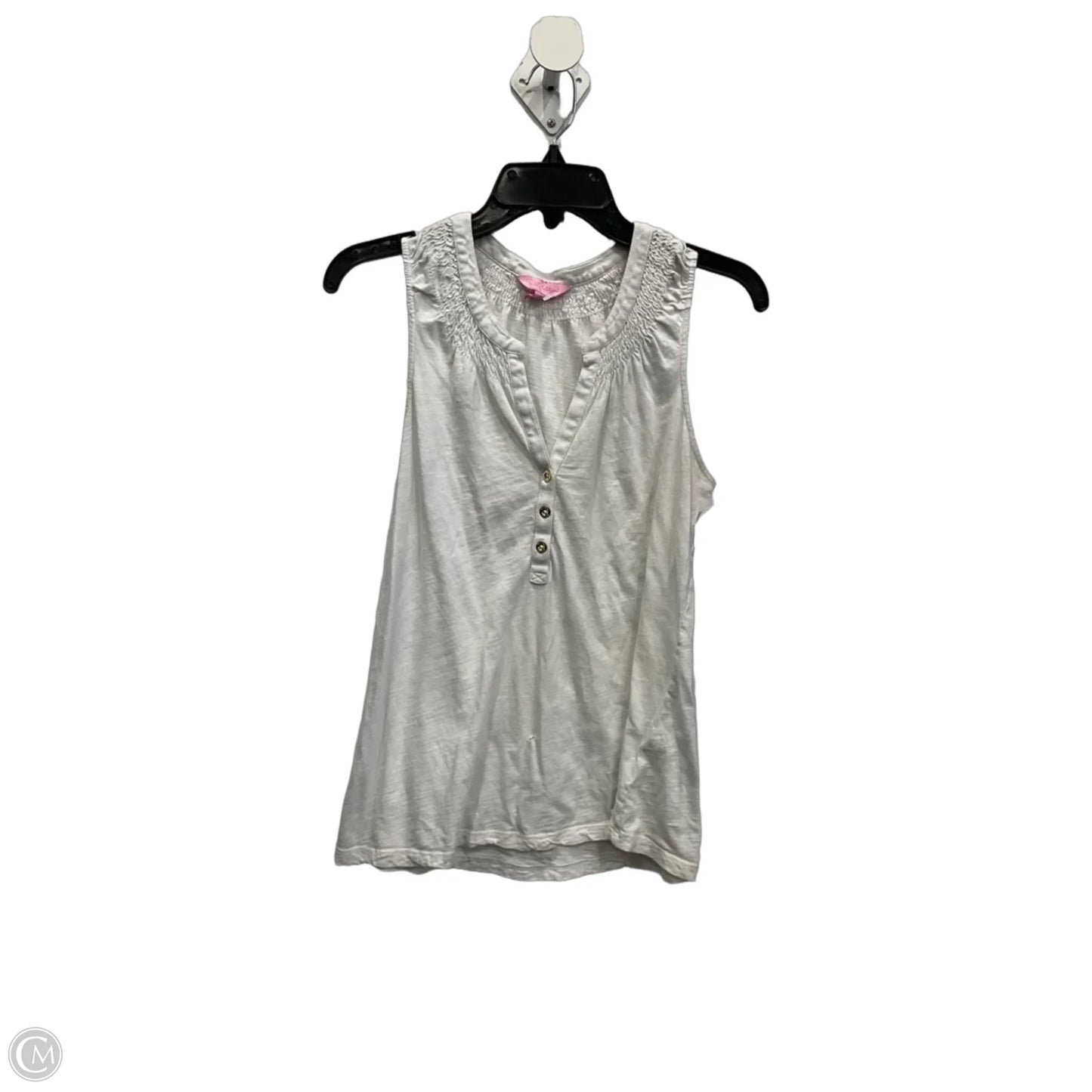 Top Sleeveless Designer By Lilly Pulitzer In White, Size: S