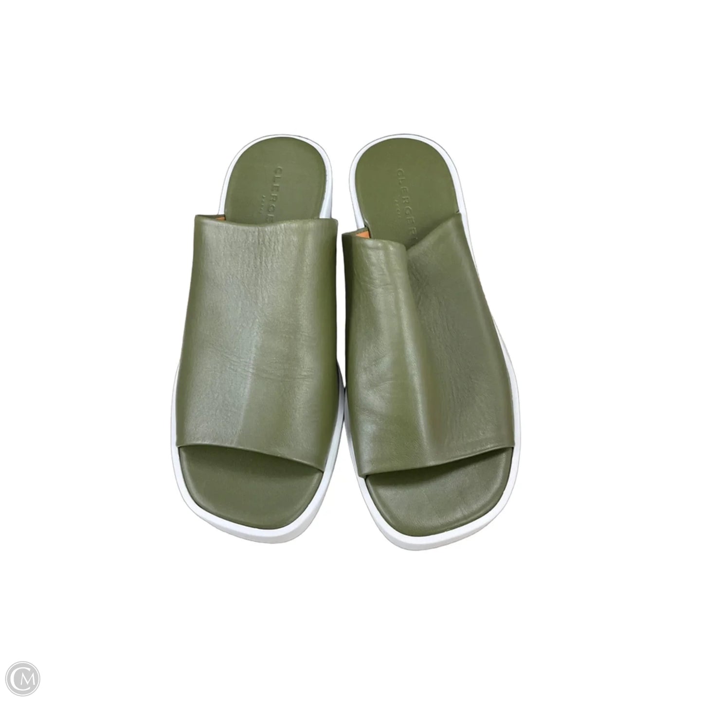 Sandals Heels Wedge By Cma In Green, Size: 7.5