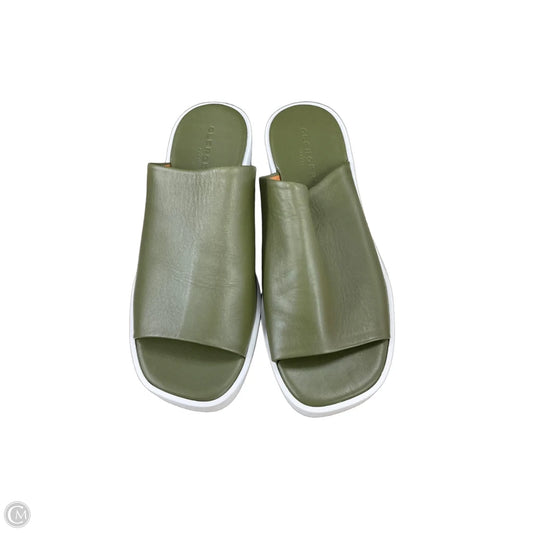 Sandals Heels Wedge By Cma In Green, Size: 7.5