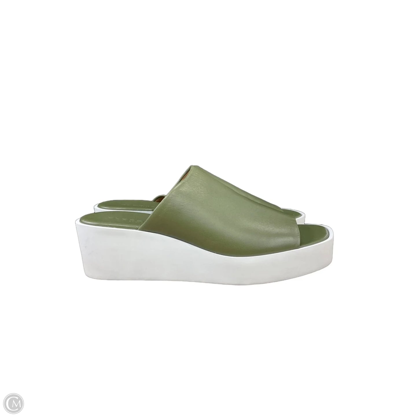 Sandals Heels Wedge By Cma In Green, Size: 7.5