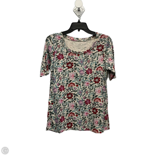 Top Short Sleeve By J. Jill In Floral Print, Size: Xs