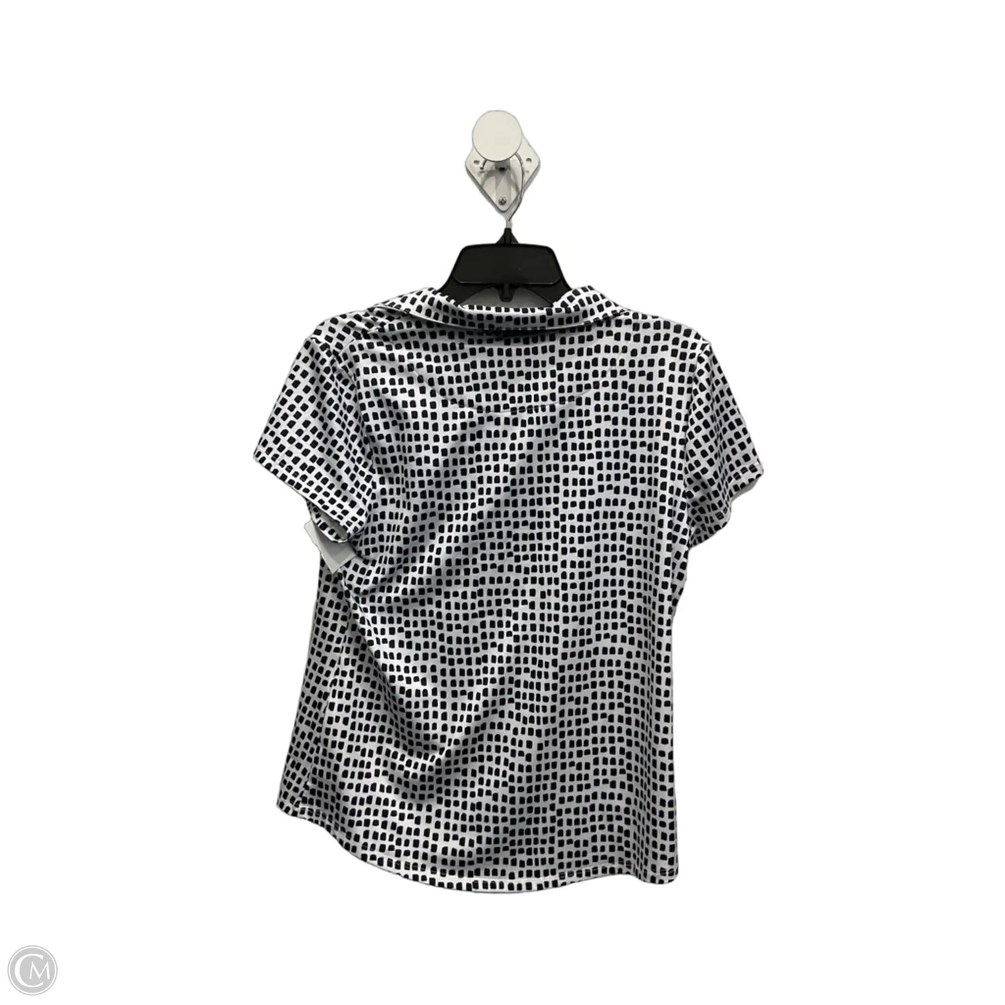 Athletic Top Short Sleeve By Chicos In Blue & White, Size: S